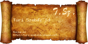 Turi Szebáld névjegykártya